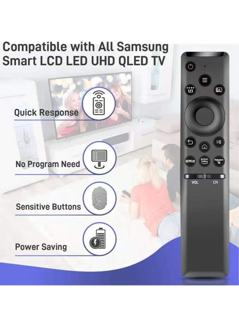 BLUMENIT Replacement Remote Control Compatible with Samsung Smart TV – Universal IR Remote for Samsung LCD LED UHD HDTV – with Netflix & Prime Video Shortcut Buttons – Black - Image 5
